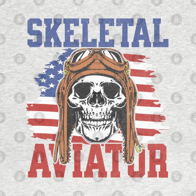 Skeleton Aviator Pilot by Odetee